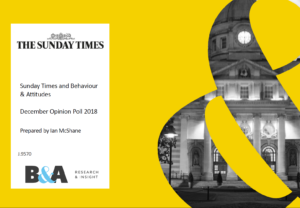 Sunday Times / Behaviour & Attitudes Poll December 2018