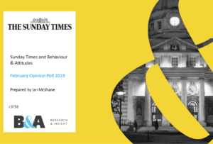 Sunday Times / Behaviour & Attitudes Poll February 2019
